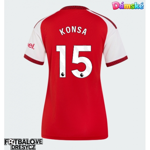 Arsenal Ezri Konsa #15 Dámské Domácí Dres 2026-27 Krátký Rukáv Arsenal Ezri Konsa #15 Dámské Domácí Dres 2026-27 Krátký Rukáv